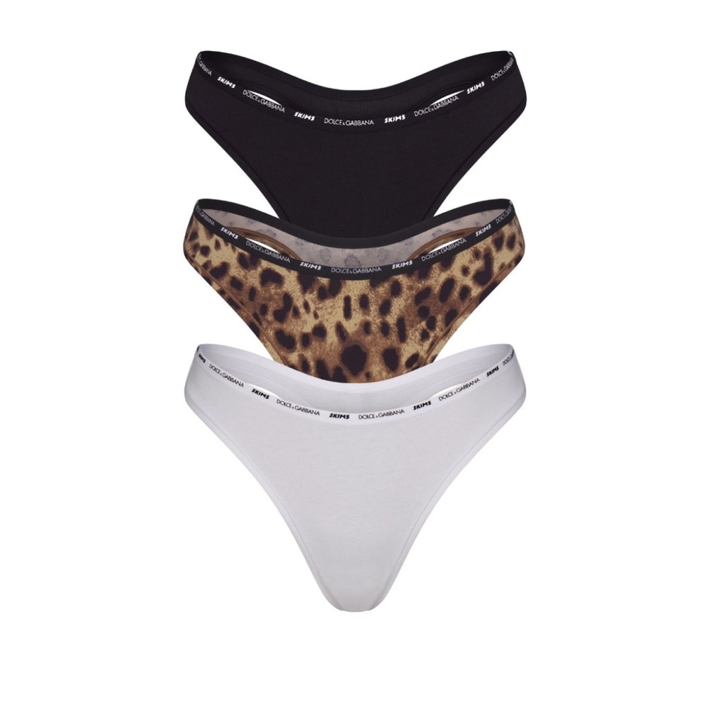SKIMS X Dolce & Gabbana Cotton Thong S NEW (SK0114)